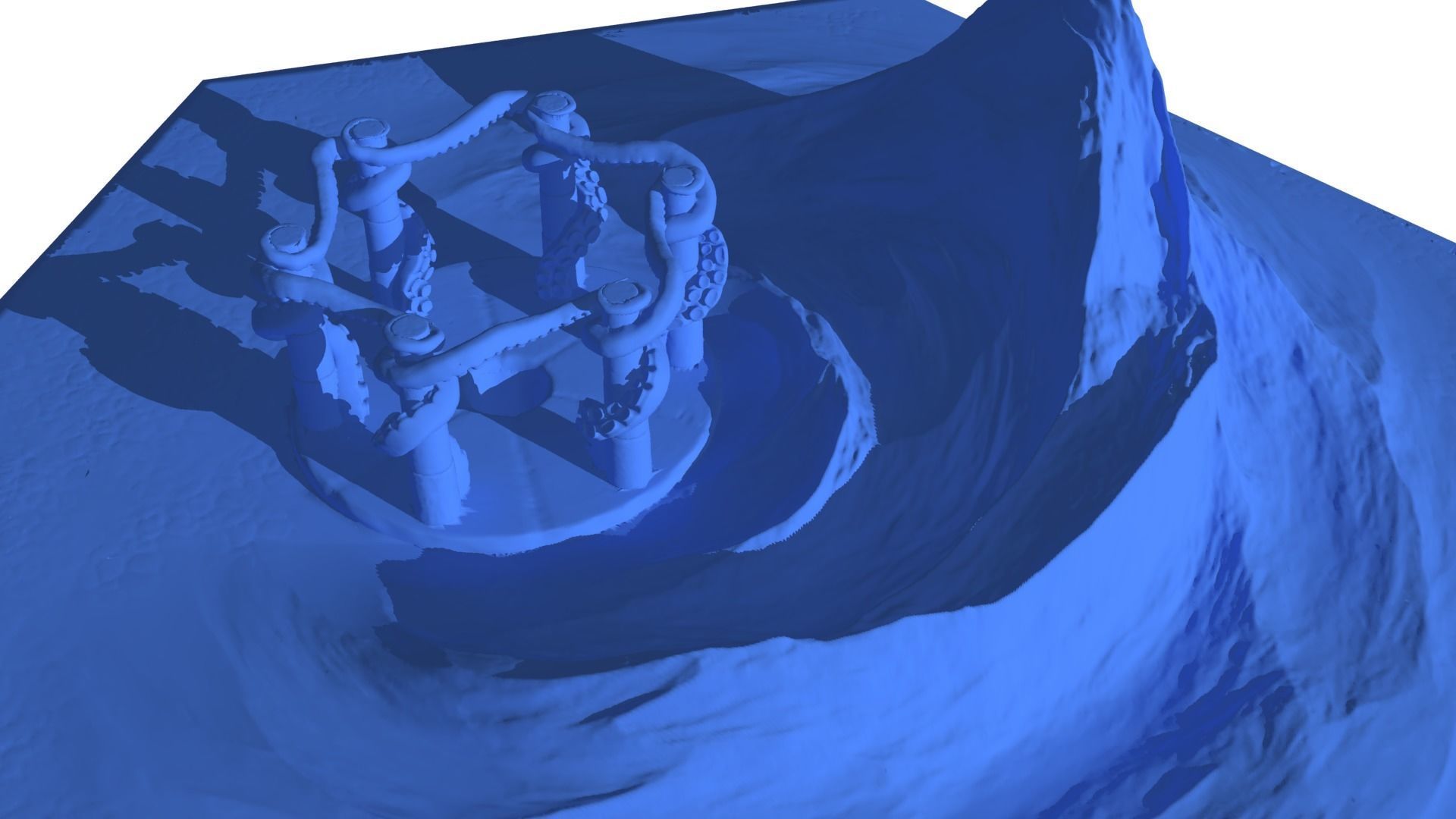 Hexagonal map 3D model_31