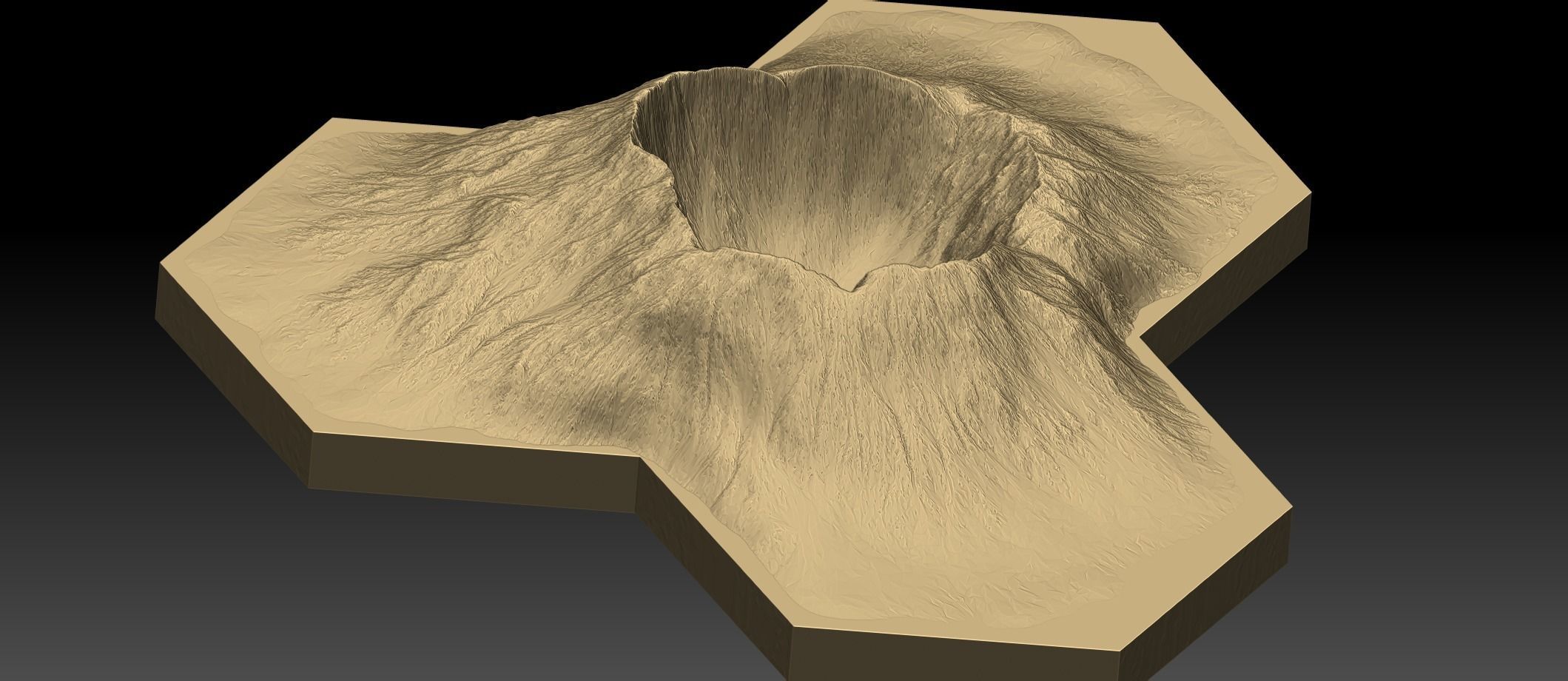 Hexagonal map 3D model_18