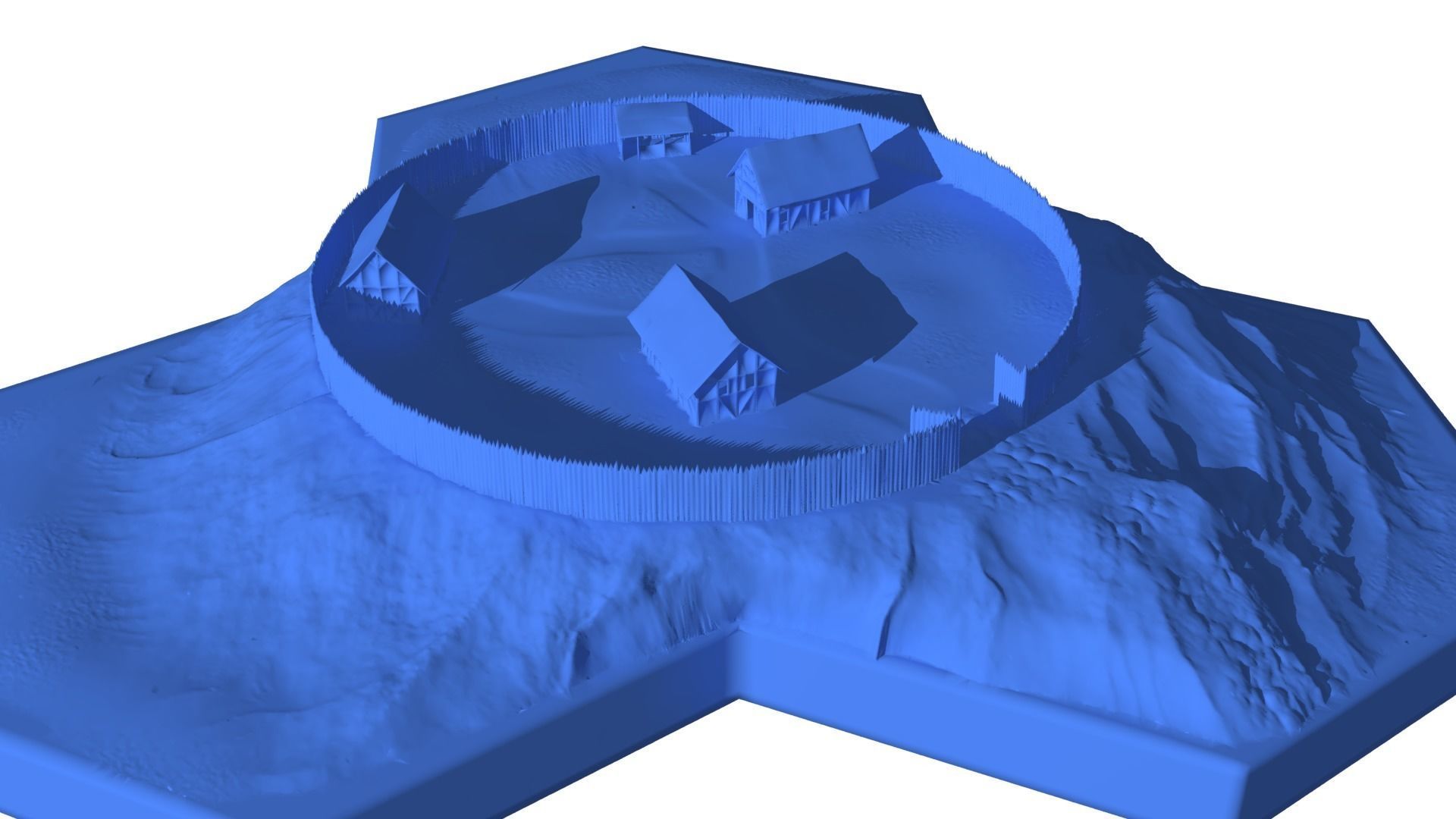 Hexagonal map 3D model_33