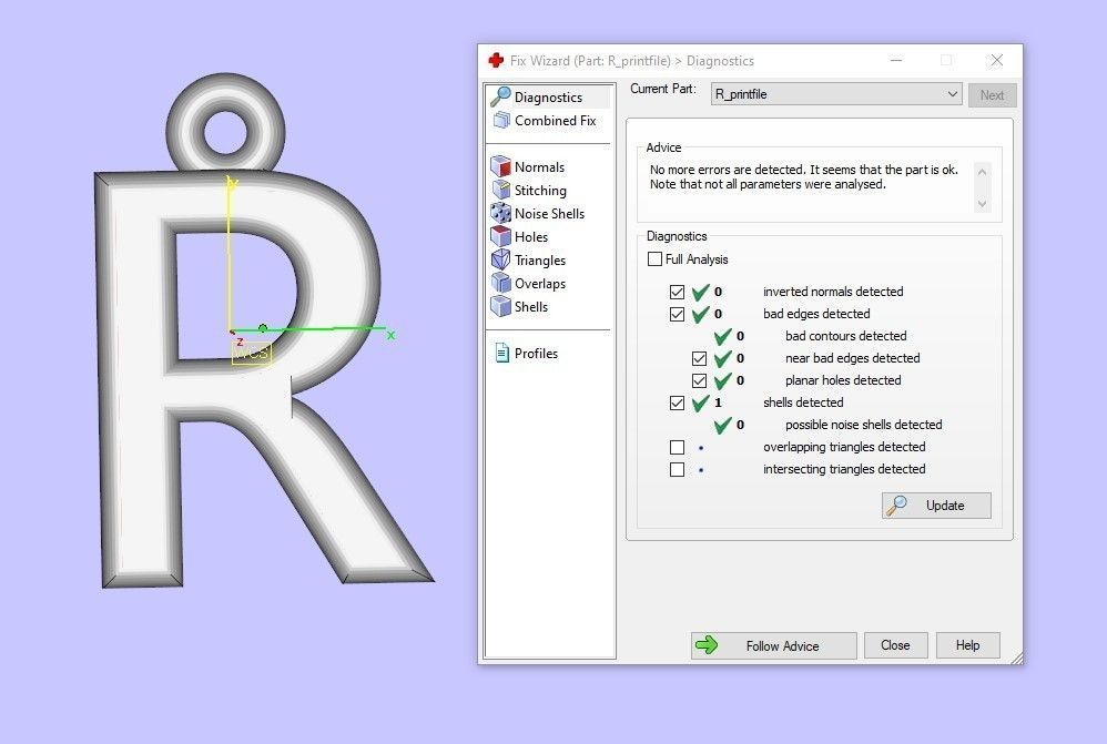 Heart Alphabet R 3D print model_12