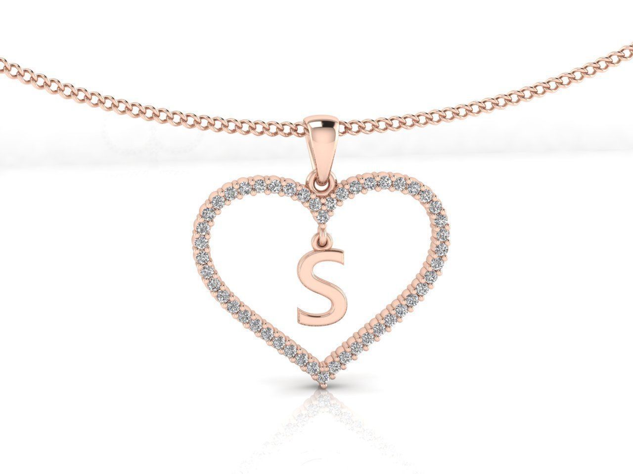 Heart Alphabet S 3D print model_1