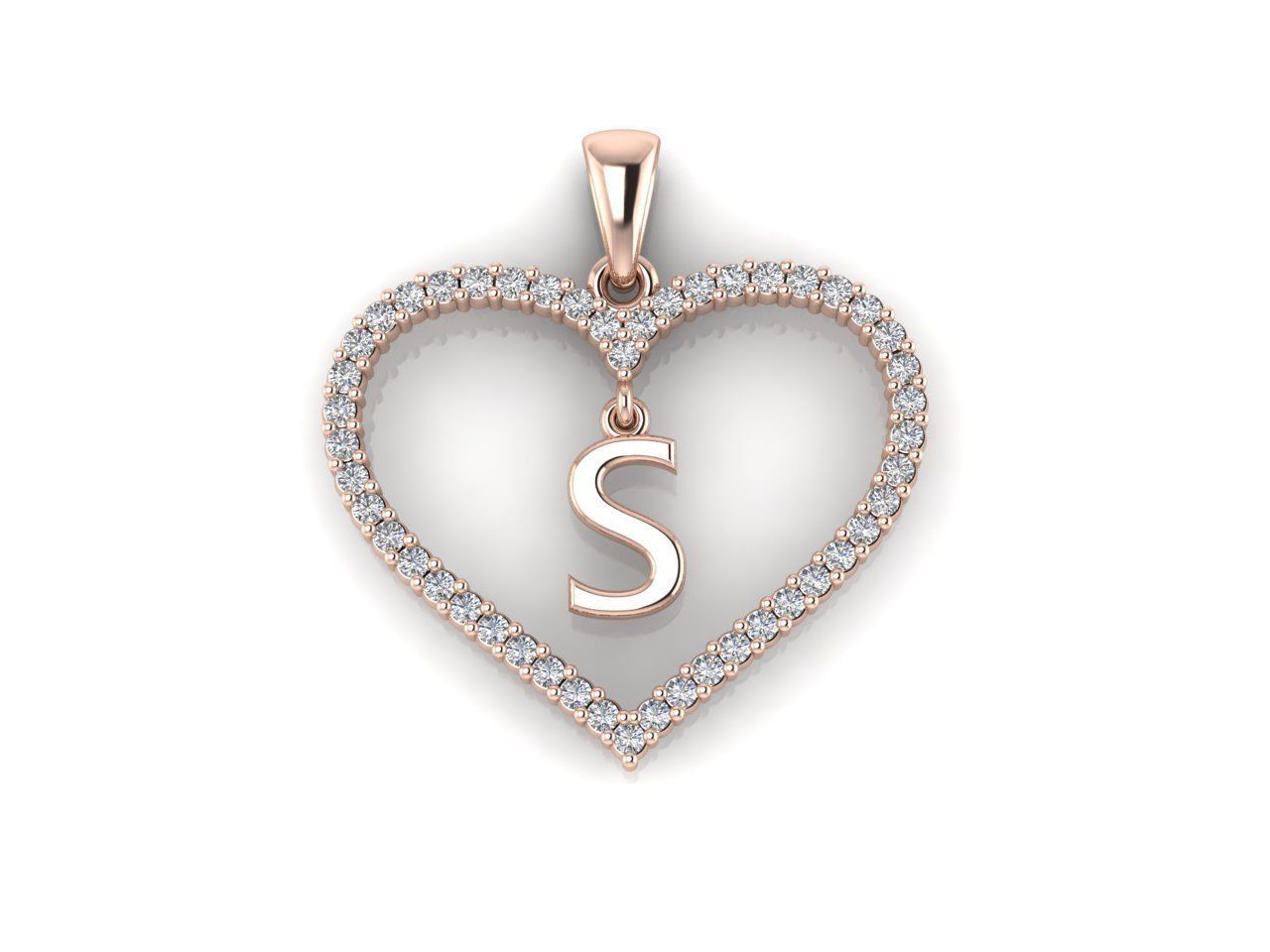 Heart Alphabet S 3D print model_7