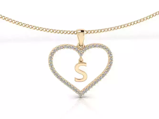 Heart Alphabet S 3D print model