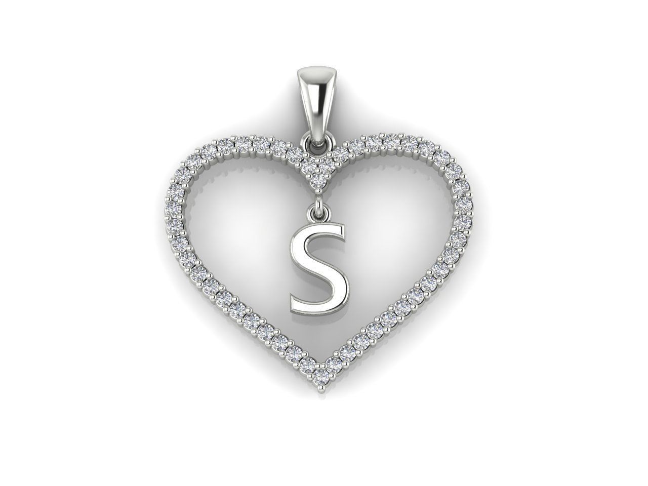 Heart Alphabet S 3D print model_8