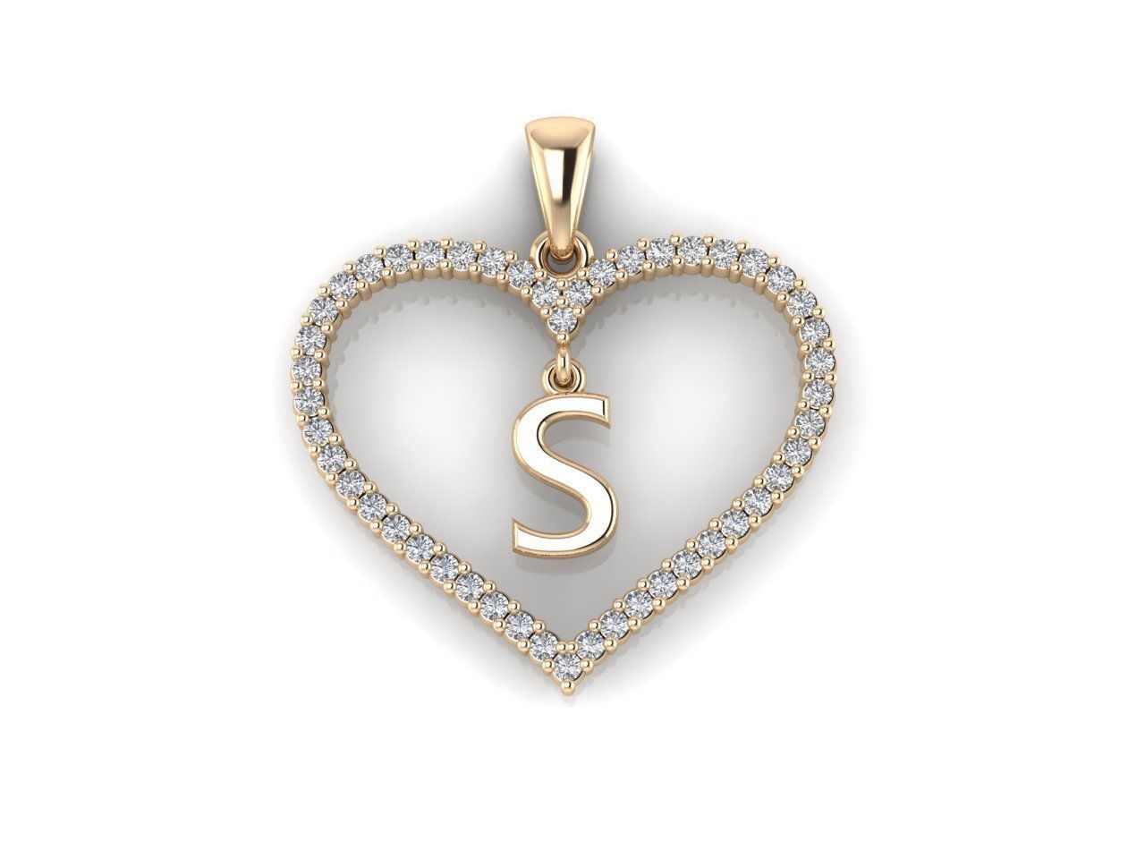 Heart Alphabet S 3D print model_6