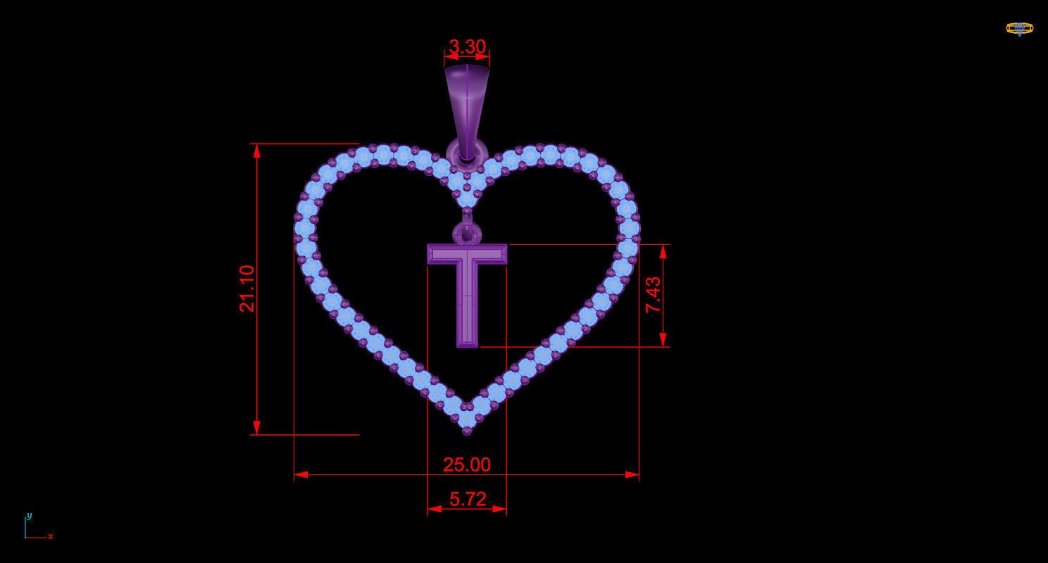 Heart Alphabet T 3D print model_9