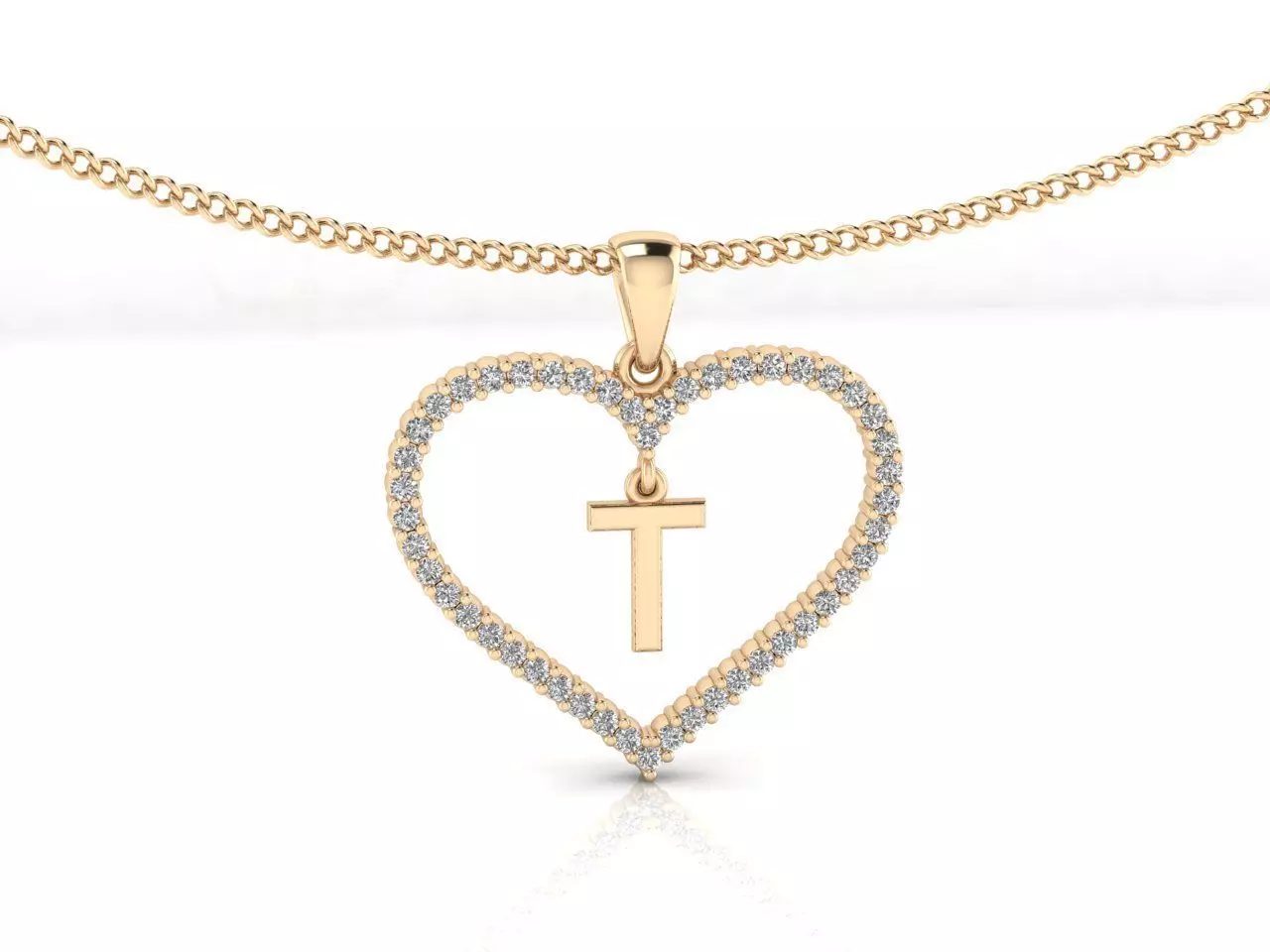 Heart Alphabet T 3D print model_0