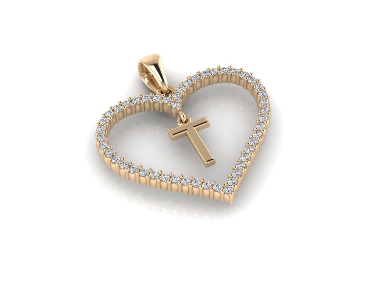 Heart Alphabet T 3D print model_6