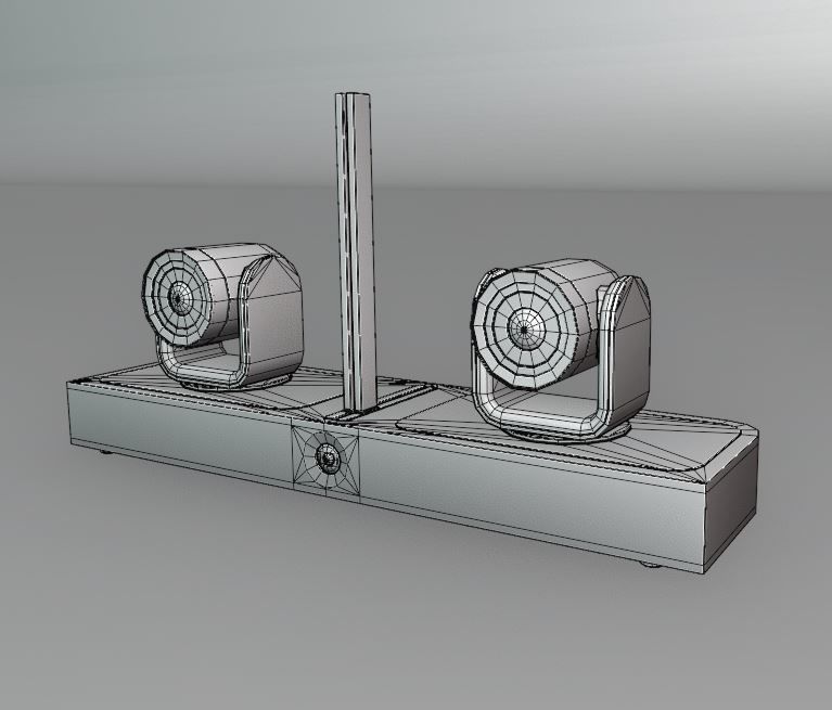 Conference Room Audio Video Pack Low-poly 3D model_26