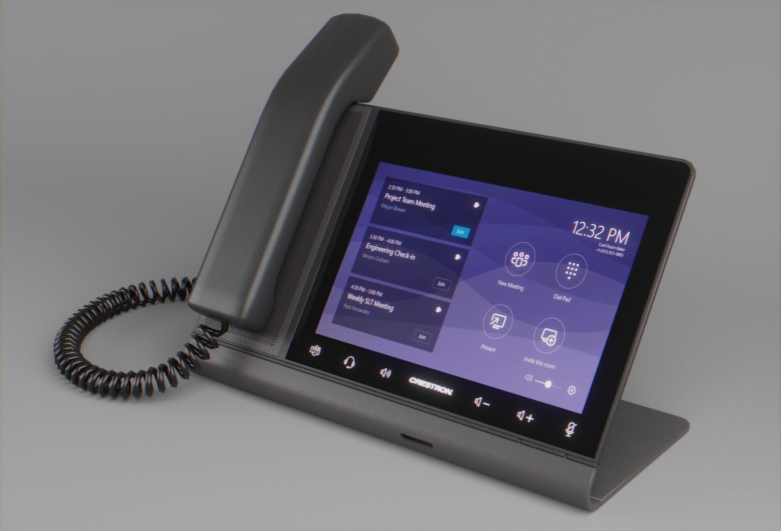 Conference Room Audio Video Pack Low-poly 3D model_11