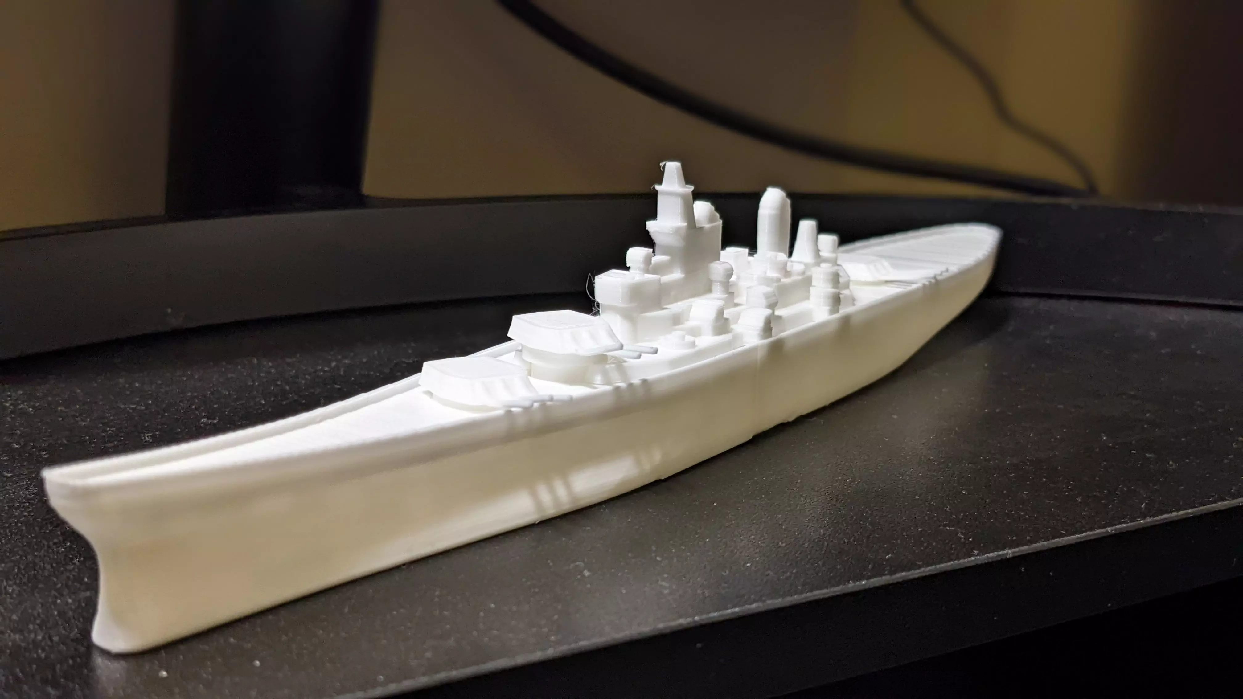 USS Iowa Low Poly Free 3D print model_0