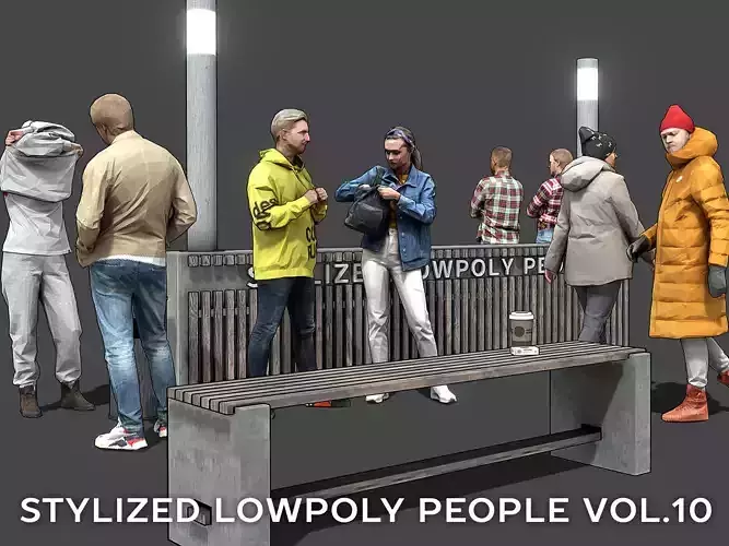Stylized Lowpoly People Casual Pack Volume 10