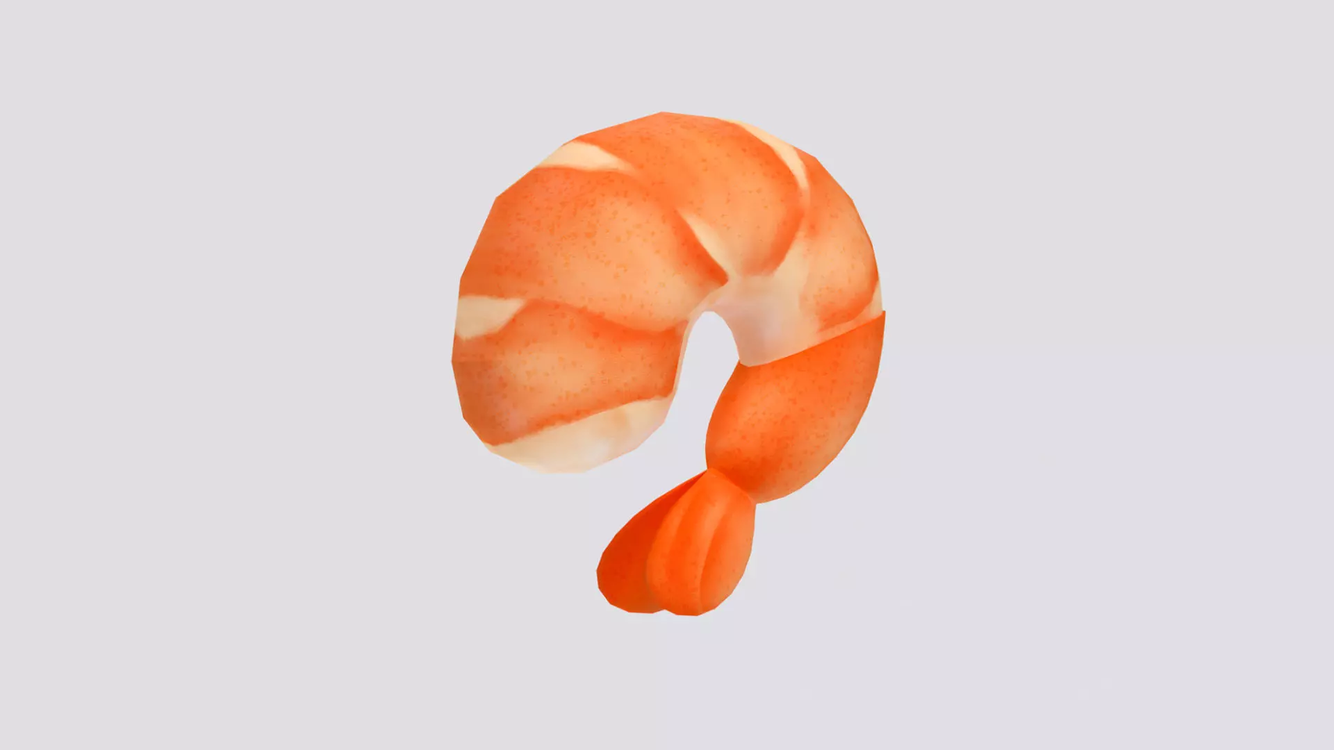 Peeled Shrimp Low-poly 3D model