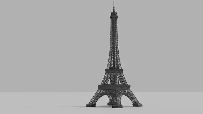 The Eiffel Tower Low-poly 3D model