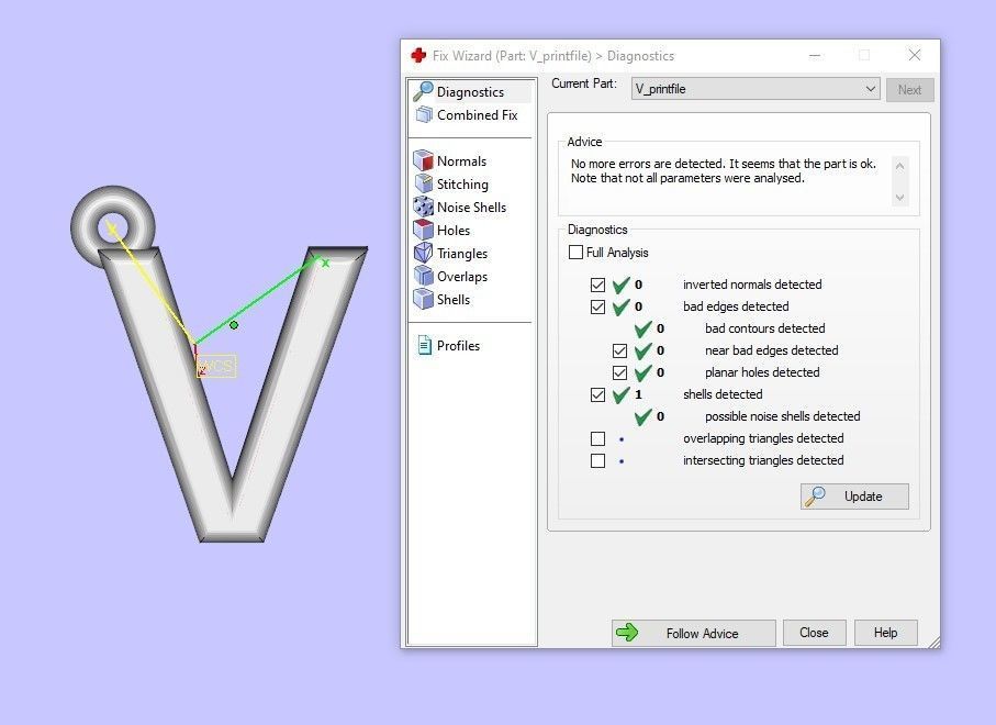Heart Alphabet V 3D print model_12