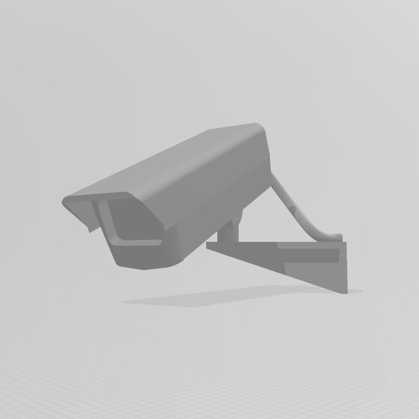 CCTV SECURITY CAMERA 7MM SCALE O GAUGE MODEL RAILWAY BUILDING 3D print model_4