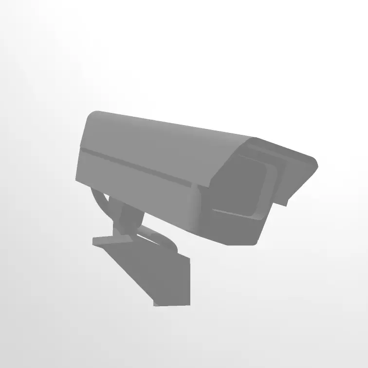 CCTV SECURITY CAMERA 7MM SCALE O GAUGE MODEL RAILWAY BUILDING 3D print model_0