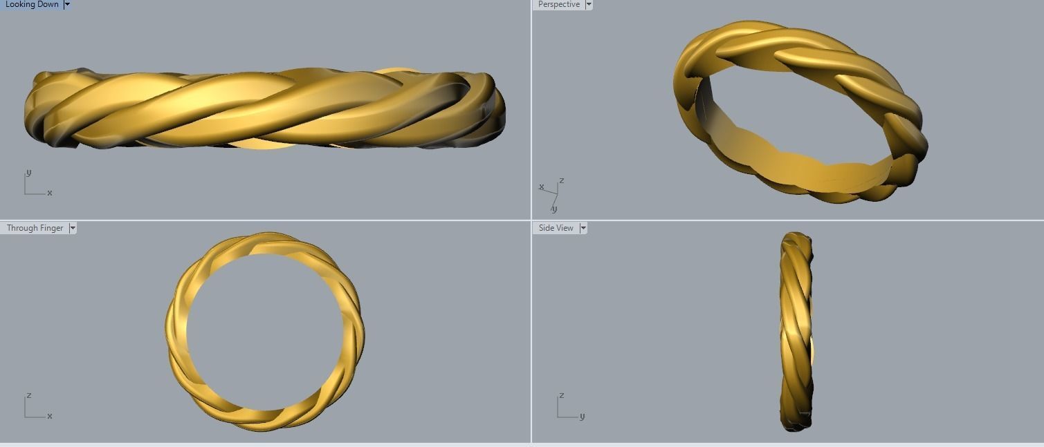  wedding ring 3D print model_1