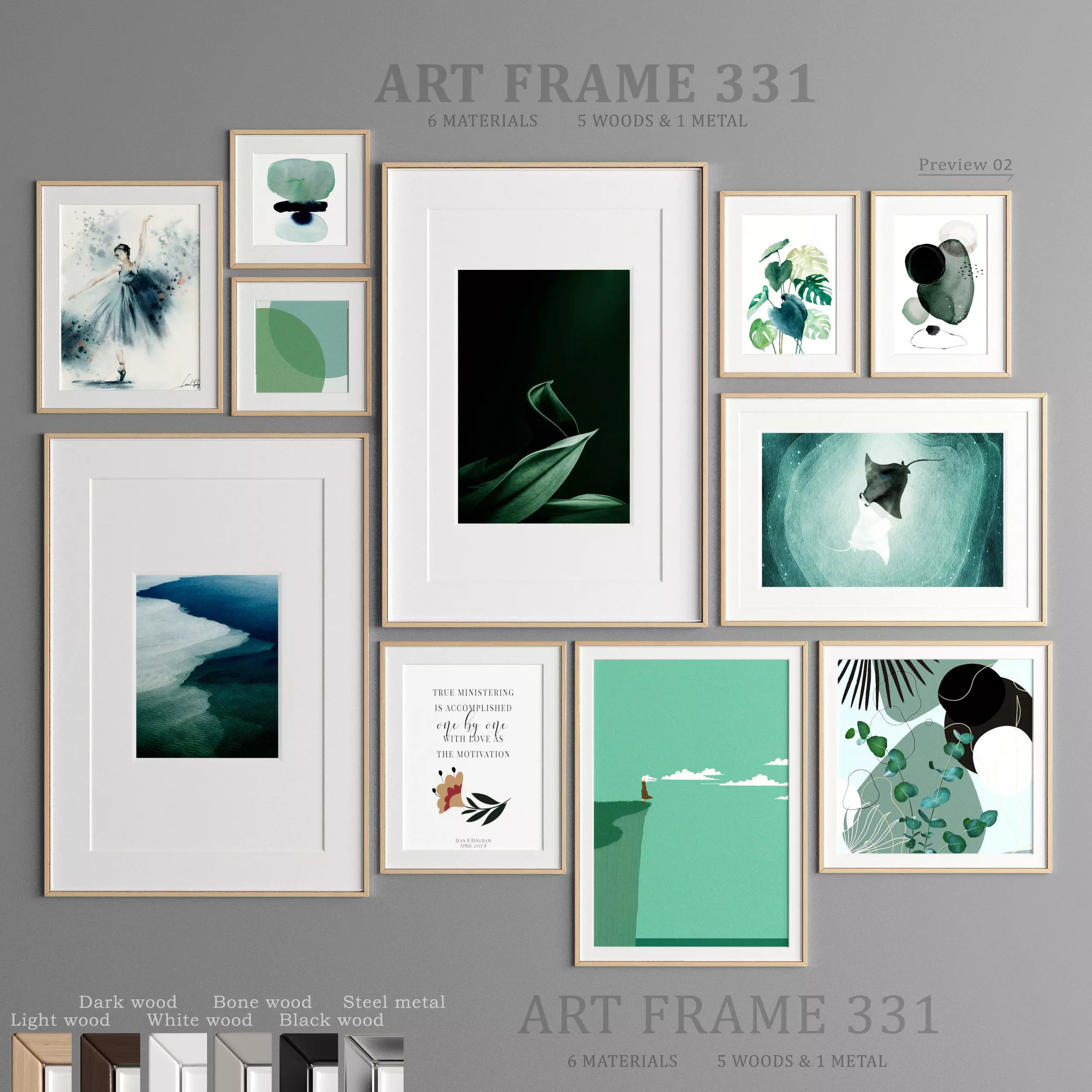 Art Frame 331 Low-poly 3D model_0