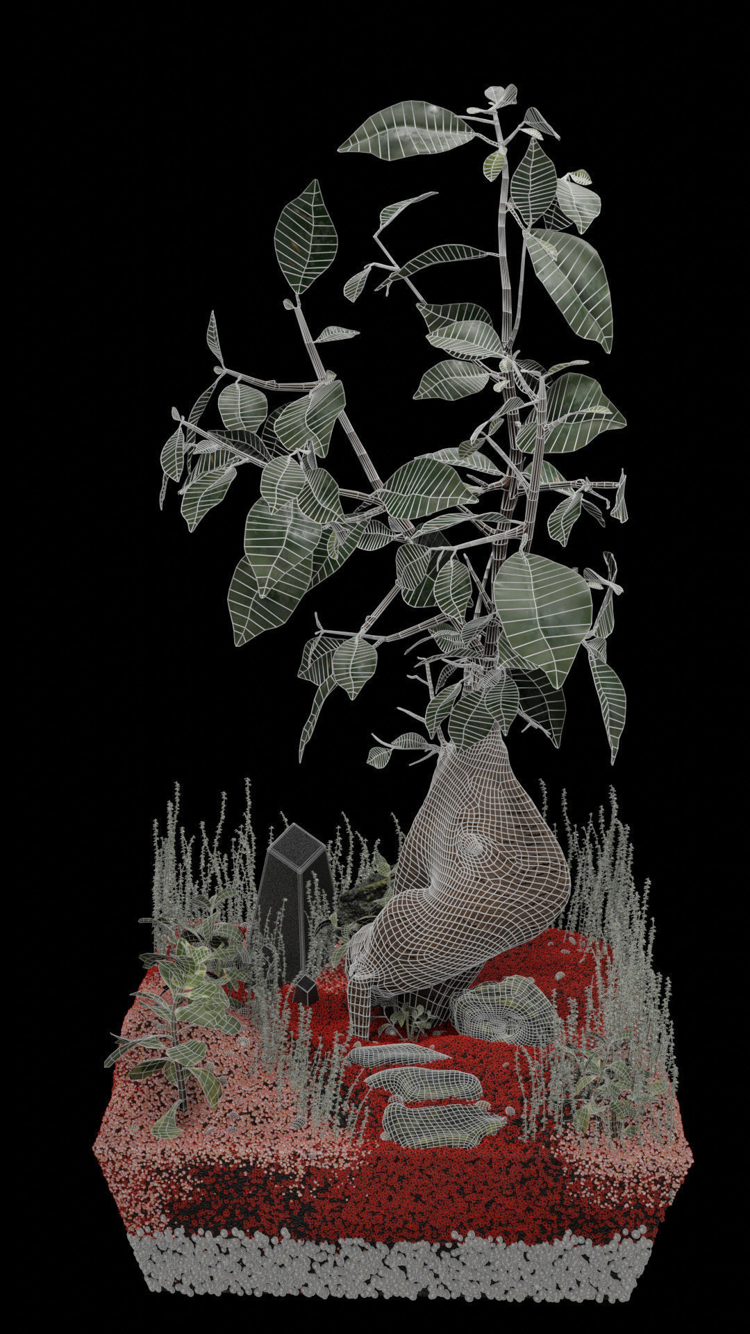 Bonsai terrarium 3D model_11