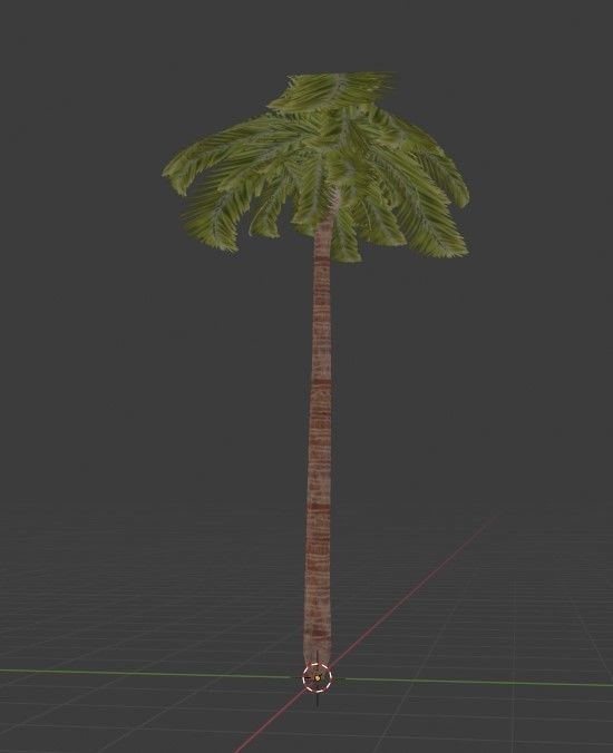 Low Poly Palm Tree Low-poly 3D model_6