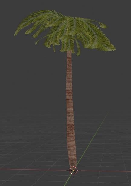 Low Poly Palm Tree Low-poly 3D model_3