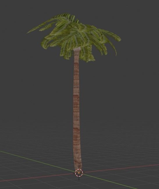 Low Poly Palm Tree Low-poly 3D model_2