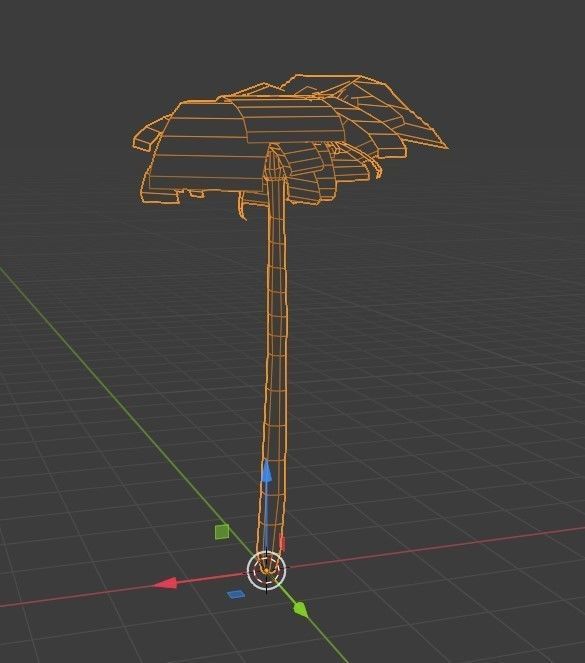 Low Poly Palm Tree Low-poly 3D model_4