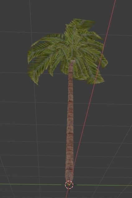 Low Poly Palm Tree Low-poly 3D model_7