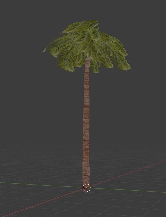 Low Poly Palm Tree Low-poly 3D model_11