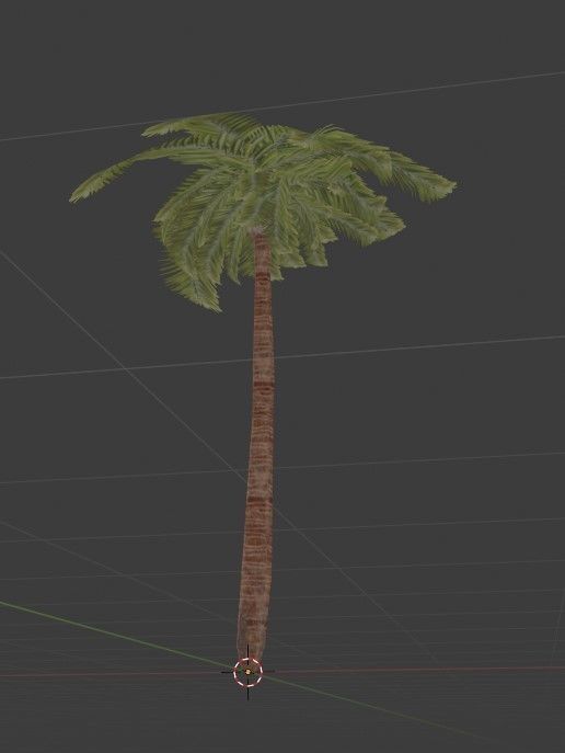 Low Poly Palm Tree Low-poly 3D model_5