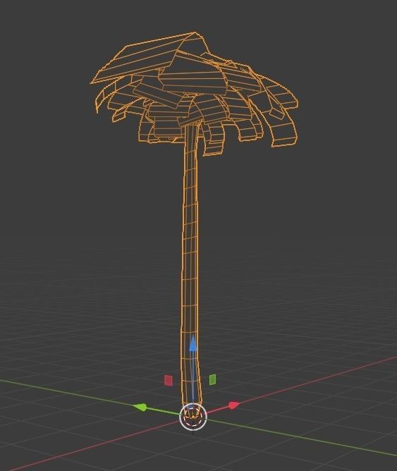 Low Poly Palm Tree Low-poly 3D model_8