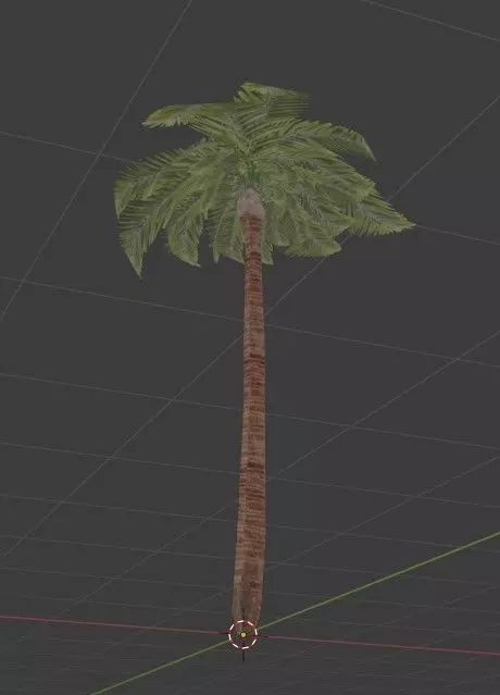 Low Poly Palm Tree Low-poly 3D model_0