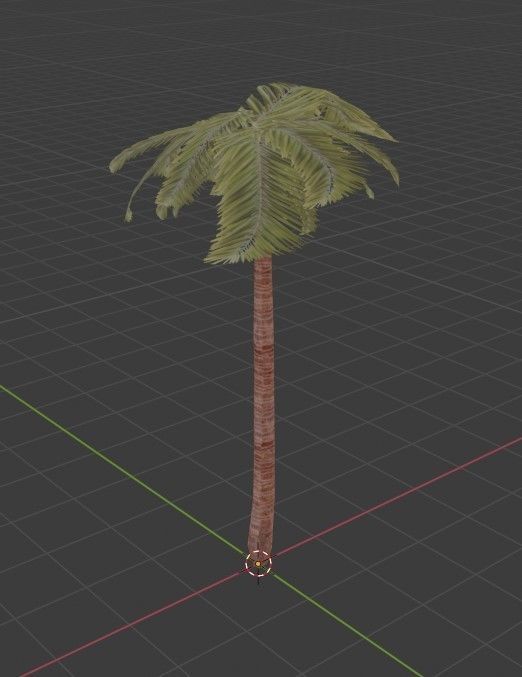 Low Poly Palm Tree Low-poly 3D model_9