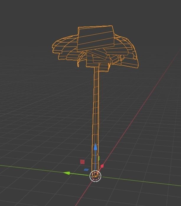 Low Poly Palm Tree Low-poly 3D model_1