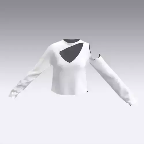 BLOUSE sweater with cut out shoulder