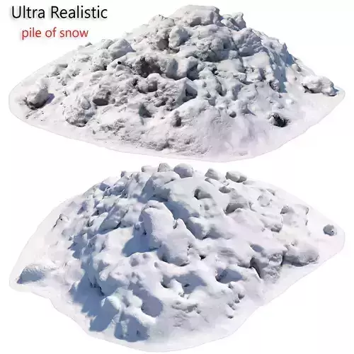 Ultra realistic a Pile of snow 3D model
