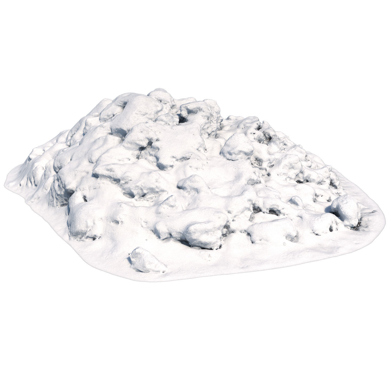 Ultra realistic a Pile of snow 3D model_2
