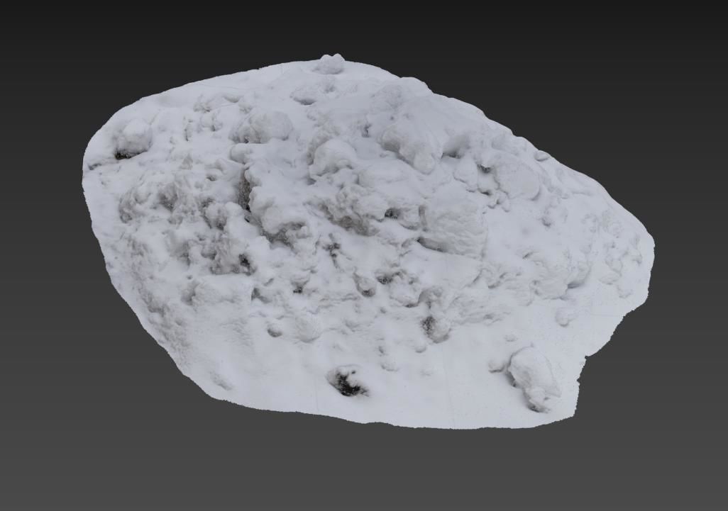 Ultra realistic a Pile of snow 3D model_8