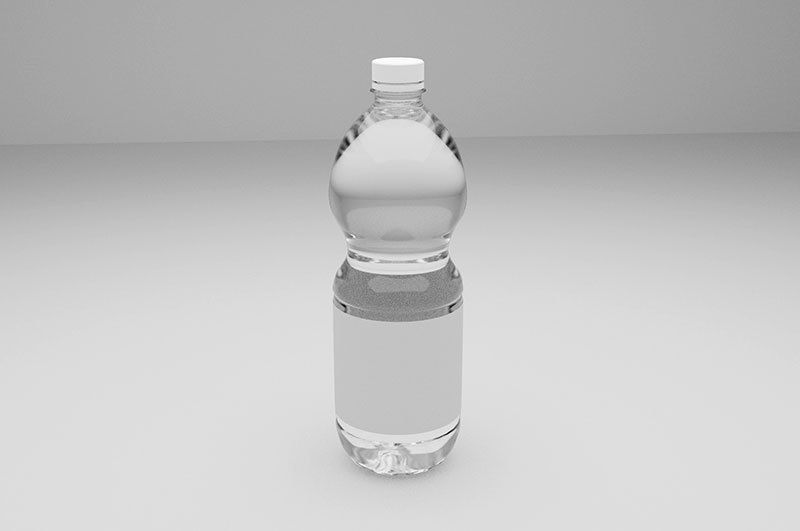 Plastic water bottle 750ml Low-poly 3D model_28