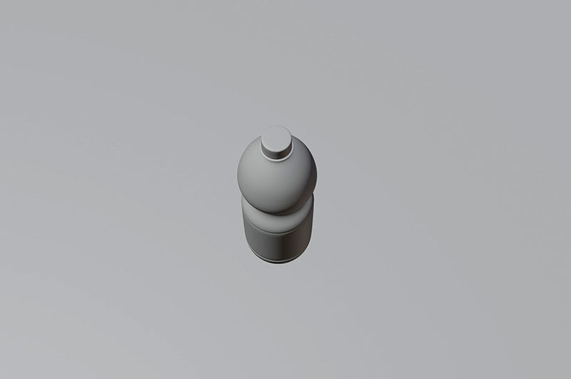 Plastic water bottle 750ml Low-poly 3D model_7