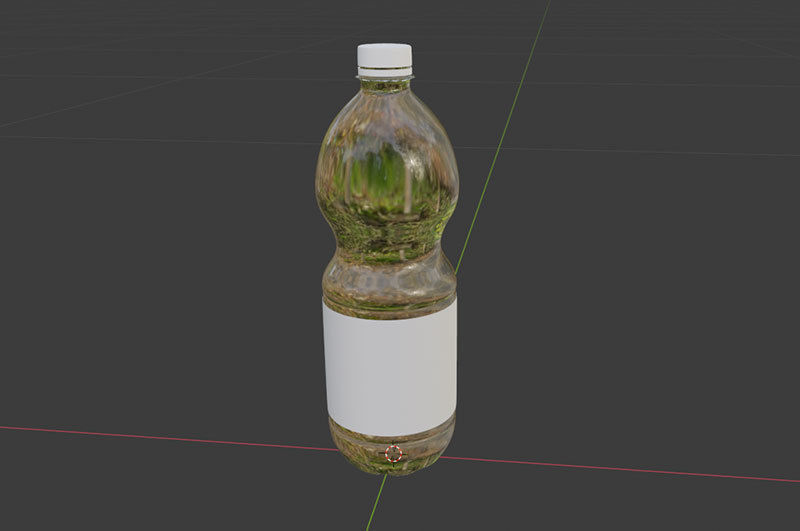 Plastic water bottle 750ml Low-poly 3D model_17