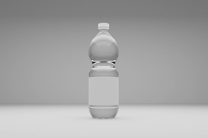 Plastic water bottle 750ml Low-poly 3D model_11