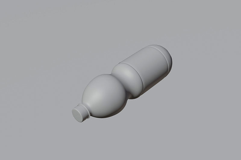Plastic water bottle 750ml Low-poly 3D model_16