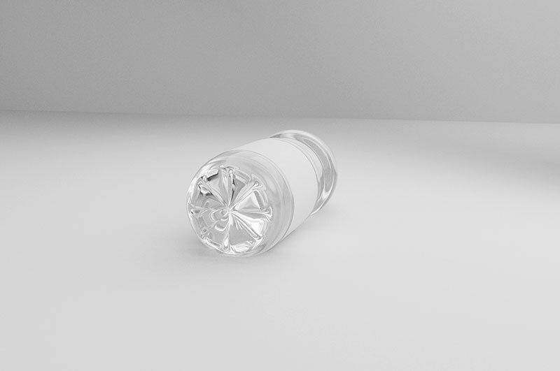 Plastic water bottle 750ml Low-poly 3D model_4