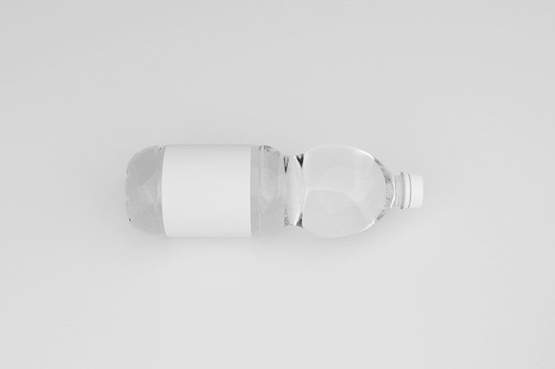Plastic water bottle 750ml Low-poly 3D model_2