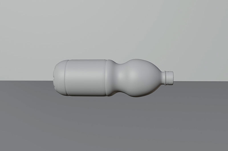 Plastic water bottle 750ml Low-poly 3D model_12