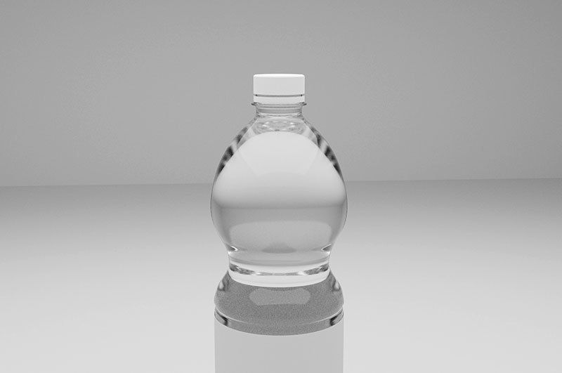 Plastic water bottle 750ml Low-poly 3D model_26