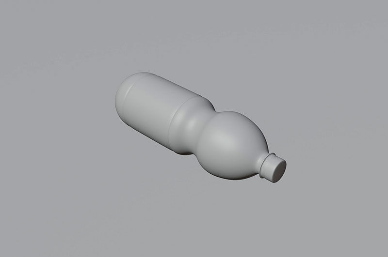 Plastic water bottle 750ml Low-poly 3D model_13