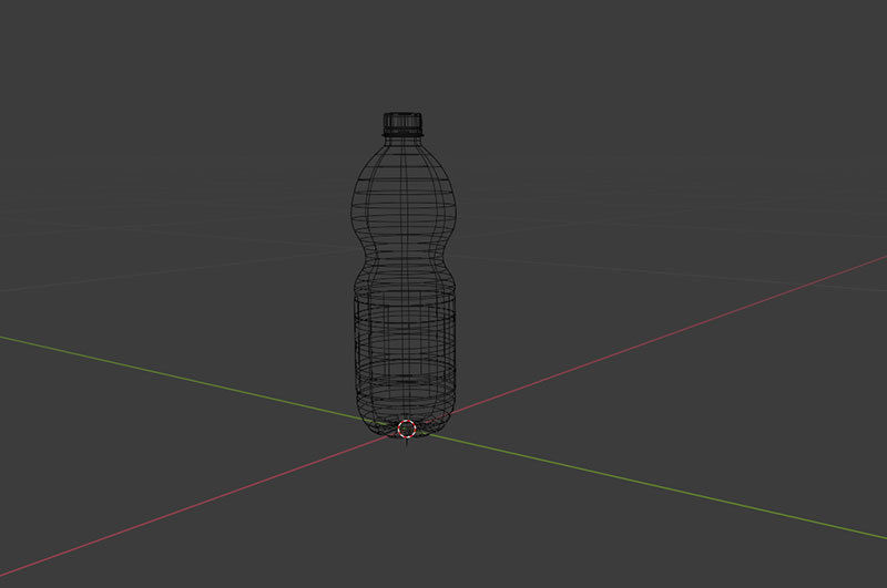 Plastic water bottle 750ml Low-poly 3D model_24